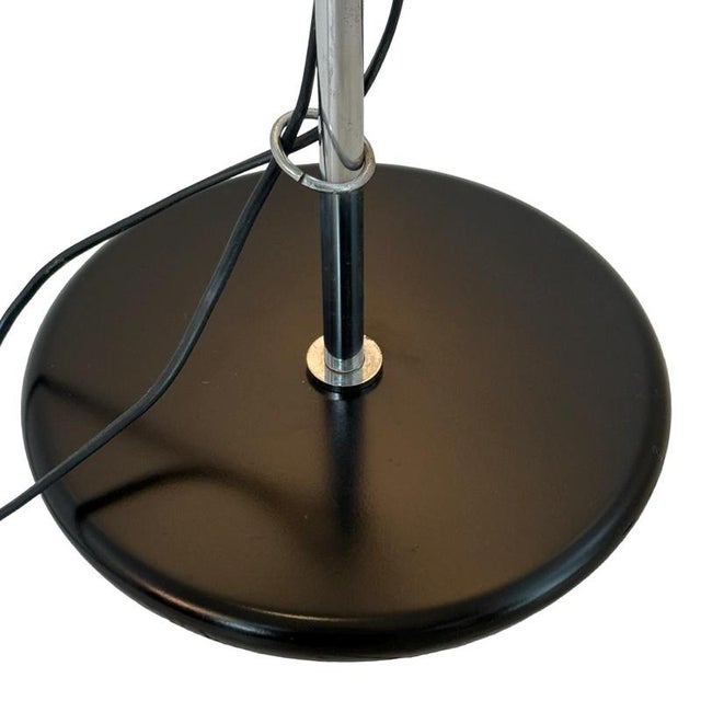 Black Space Age Mid-Century Modern Floor Lamp with 2 Chrome Shades from Gepo For Sale - Image 8 of 9