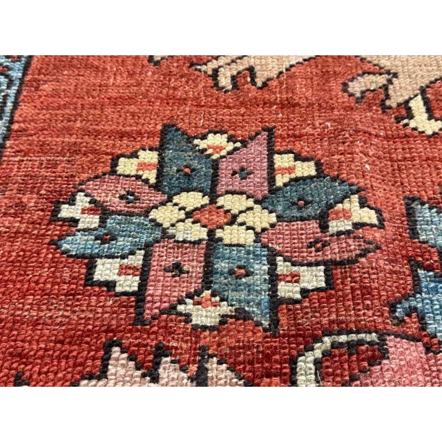 Antique Persian Serapi Rug 10’4” X 12’0" For Sale - Image 10 of 18