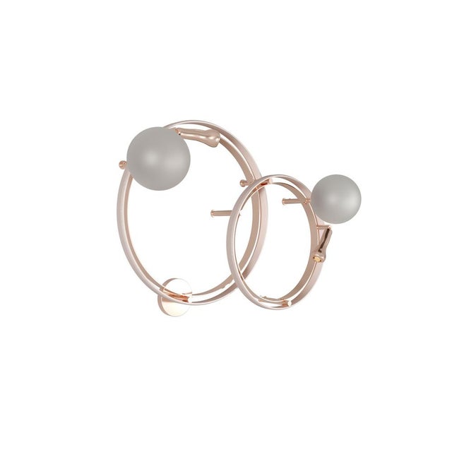 Silver Pearl Wall Lamp Set by Creativemary For Sale - Image 8 of 12