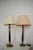 Mahogany, Brass & Cotton Hats Tale Lamps from Abat Jour, 1950s, Set of 2 For Sale - Image 13 of 18