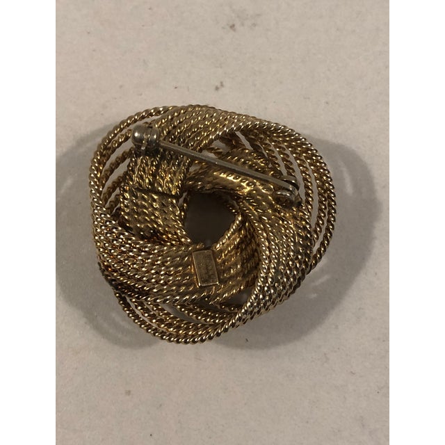 1940s Winard 12k Gold Filled Rope Swirl Brooch Pin For Sale - Image 13 of 13
