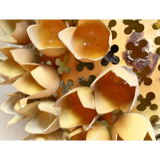 Mid-Century Italian Metal Sunflower Wall Lamp, 1960s For Sale - Image 18 of 18