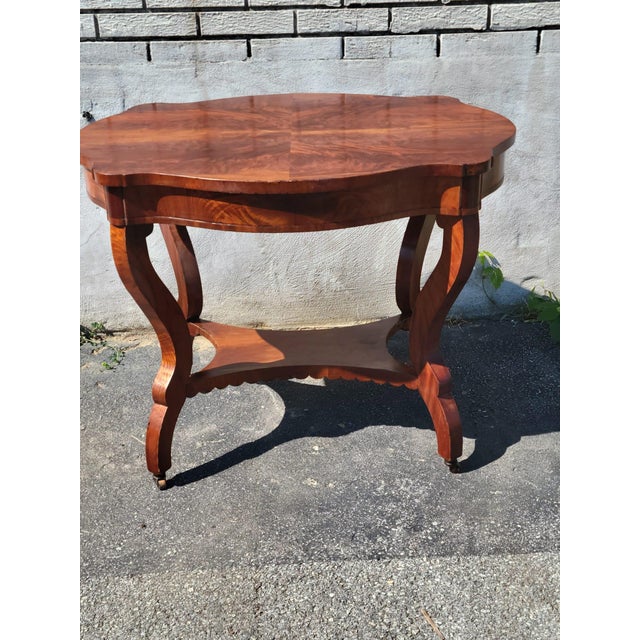 Empire Furniture 19th Century American Empire Flame Mahogany Center Table. For Sale - Image 4 of 18