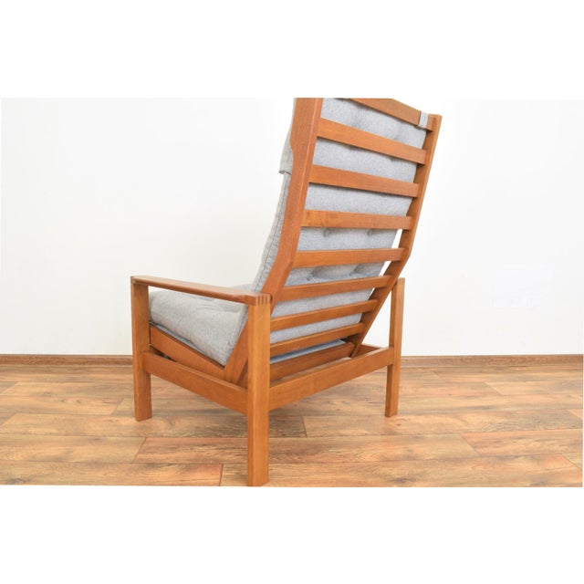 Mid-Century Danish Oak Armchair by Leif Alring for Madsen & Schubell, 1960s For Sale - Image 13 of 15