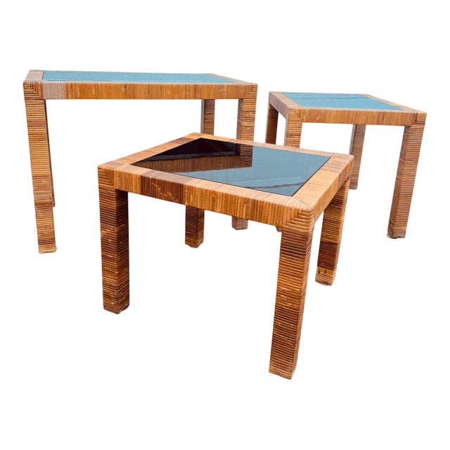 This is a handsome set of three high quality nesting tables, handmade by the Bielecky Brothers in the late 1900s. The...
