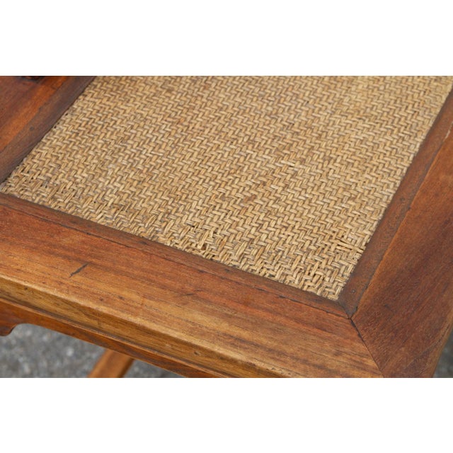 Antique Carved Elm Wood Chinese Chair For Sale - Image 10 of 13