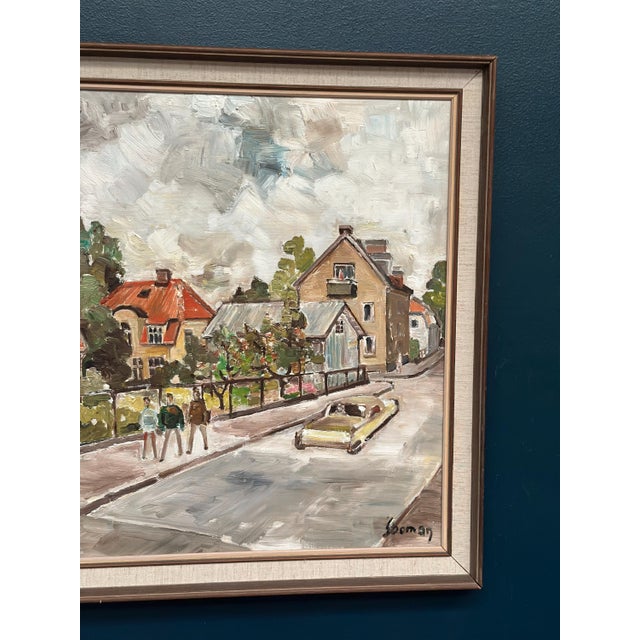 Sooman, City Life II, 1960s, Oil Painting on Canvas, Framed For Sale - Image 5 of 13