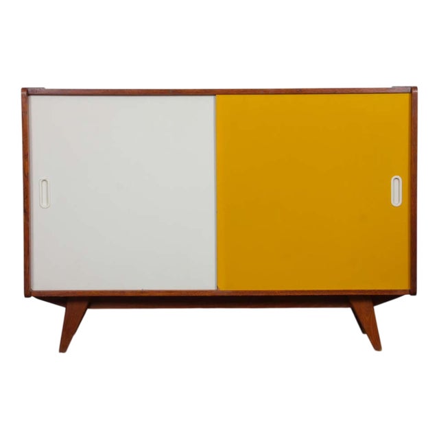 Yellow and White Model U-452 Chest of Drawers by Jiri Jiroutek for Interier Praha, 1960s For Sale