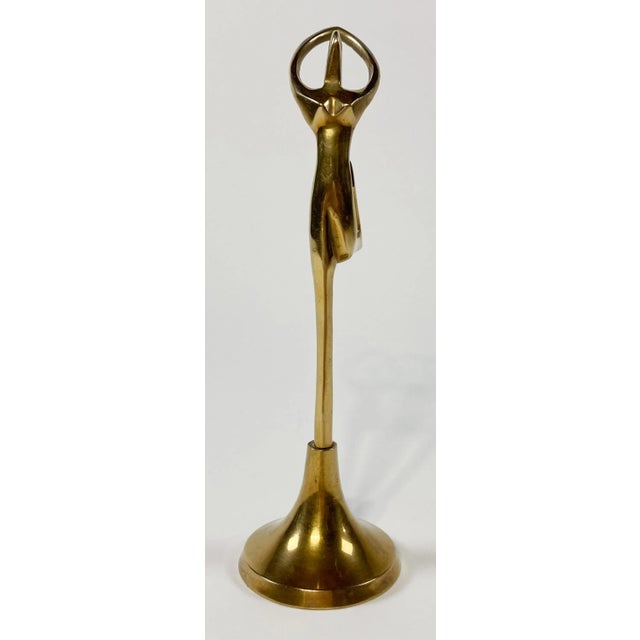 Mid 20th Century Vintage Brass Gymnast or Dancer on Stand For Sale - Image 5 of 6
