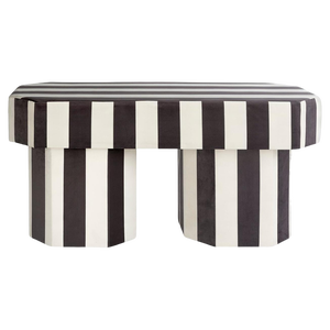 Viva Stripe Black and White Bench by Houtique