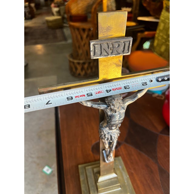 Up for consideration is a beautiful vintage heavy brass crucifix. This would look lovely in your home and it is the...
