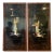 1950s Large Vintage Asian Inlaid Black Lacquer Hanging Panels - Set of 2 For Sale