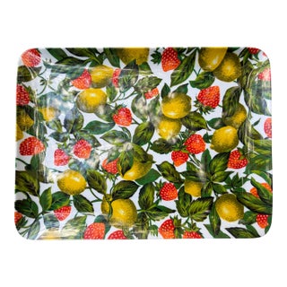 Vintage Italian Molded Plastic Serving Tray For Sale