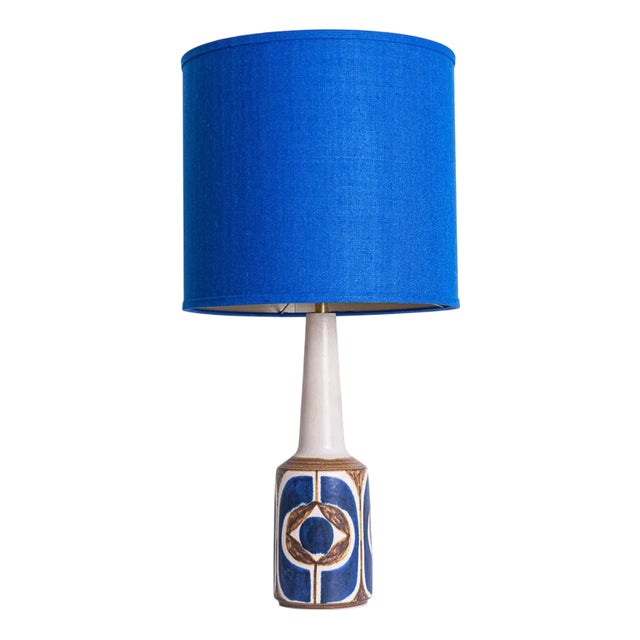 Table Lamp from Soholm with Silk Lampshade by René Houben, 1960s For Sale