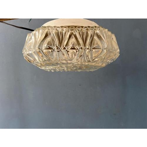 Vintage Flush Mount in Glass, 1930s For Sale - Image 9 of 13