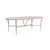 Brown Jordan Calcutta 44" x 86" Oval Cast Umbrella Dining Table in Blush For Sale