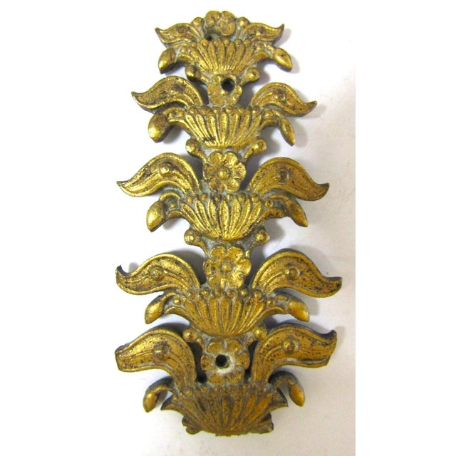Bronze Set of Eight Antique French Gilded Bronze Ormolu Furniture Pediments For Sale - Image 8 of 9