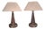 Marianne Starck, Large Table Lamps, Brown Stoneware, Denmark, 1960s For Sale