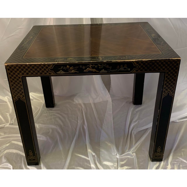 This side table is part of the storied Drexel Heritage Furniture Company “Et Cetera” line of eclectic mid century...