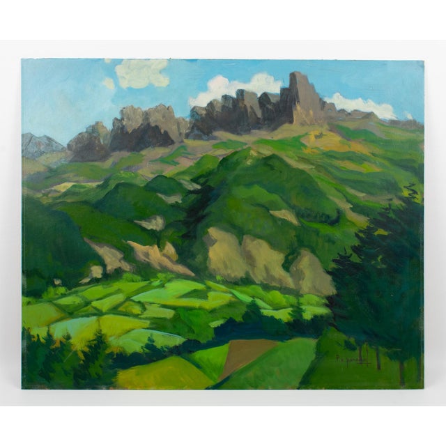 The Alps in Provence, Oil on Board Painting by Pierre-Edmond Peradon For Sale - Image 15 of 16