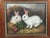 Vintage Rabbit Oil Painting in Brown, Cream & Green With Carved Gilt Wood Frame For Sale - Image 9 of 14