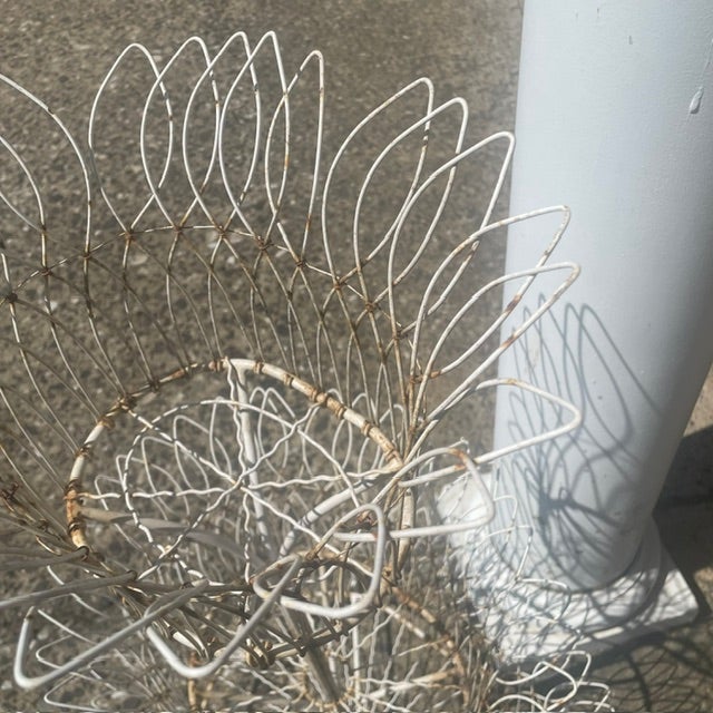 White Vintage French Style White Wire / Metal 3 Tier Oval Planter or Display Rack For Sale - Image 8 of 13