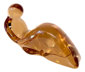 Signed Unique Piece Elio Raffaeli, Large and Heavy Sculpture Umano Astratto 1970s, Murano Glass, Art Object