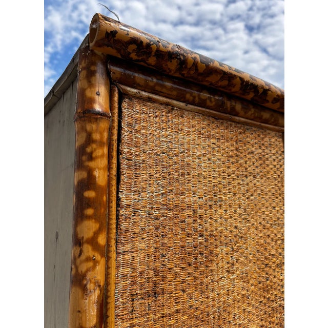 Antique Bamboo Display Cabinet For Sale - Image 12 of 18