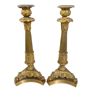 Pair of 19th Century Gilt Bronze Candlesticks