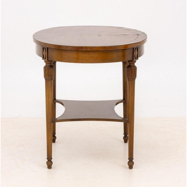 Brown American Oval Walnut Occasional Table For Sale - Image 8 of 9