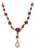 Bochic "Capri" Vintage Multi Sapphires & Rubies Necklace Set 18K Gold & Silver For Sale