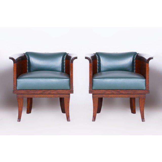 Architects: Franz Gessner and Hubert Gessner This pair of armchairs represents an extraordinary art-historical and...