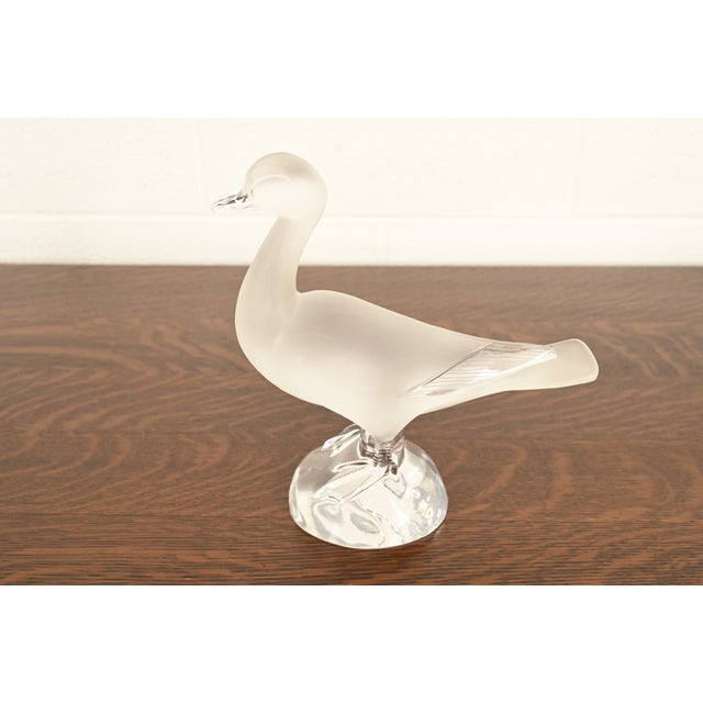 Lalique Art Deco Frosted Crystal Large Standing Duck Sculpture For Sale - Image 12 of 12