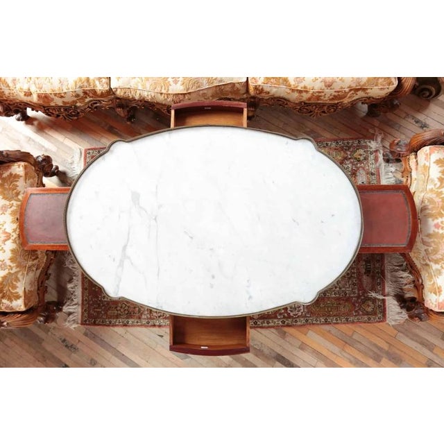 Louis XVI Marble Coffee Table For Sale - Image 4 of 6