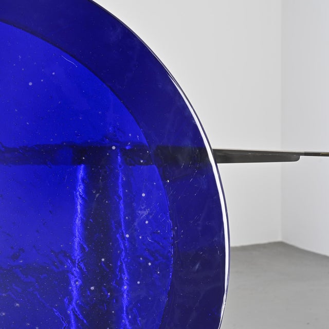 Glass and Steel Dining Table by Perrin & Perrin, 1990 For Sale - Image 4 of 11