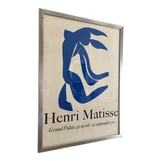 1970s Vintage Framed Henri Matisse Grand Palais Poster For Sale