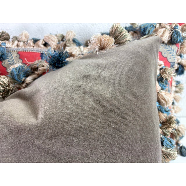 French Country Vintage Brunschwig & Fils French Country Cotton Print Pillows/ Pair For Sale - Image 3 of 10