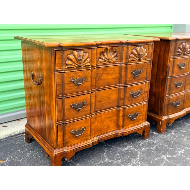 Chippendale Theodore Alexander Chippendale Style Mahogany Block Front Chests-Set of Two . For Sale - Image 3 of 12