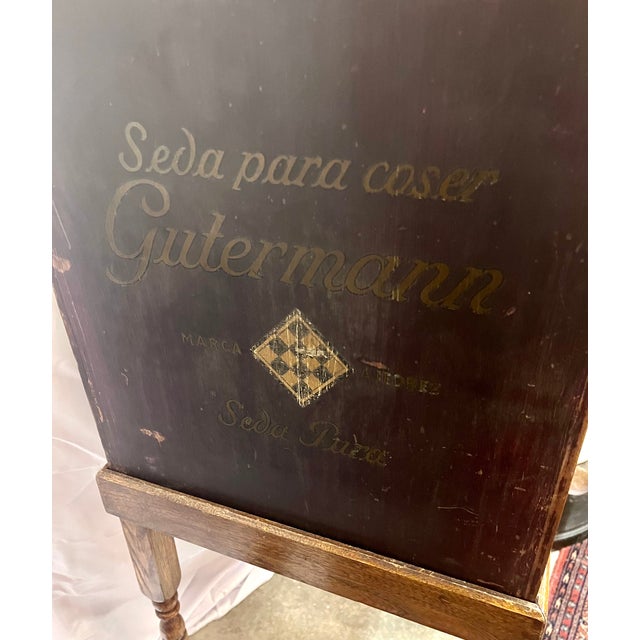 Antique 1930s German Gutermann Haberdashery Thread Cabinet on Raised Stand For Sale - Image 14 of 14