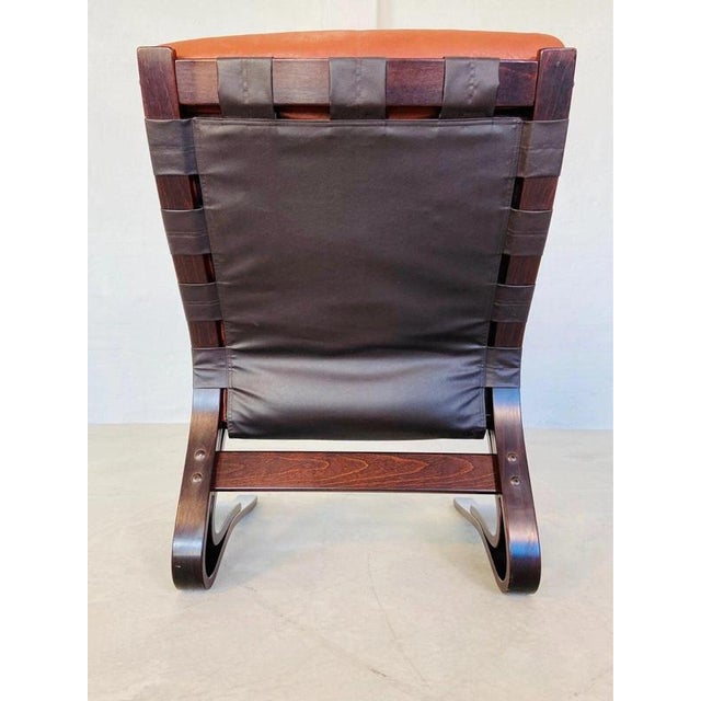 Tan Norwegian Cognac Leather Lounge Chair by Oddvin Rykken, 1960s For Sale - Image 8 of 13