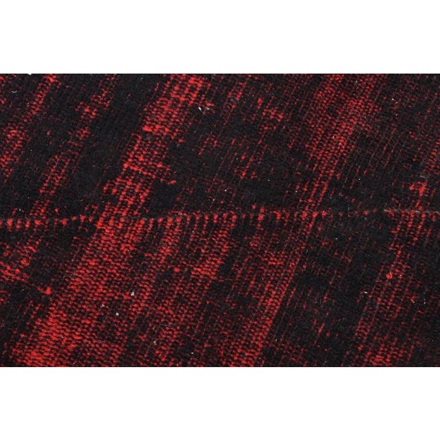 Vintage Black & Red Rug For Sale - Image 10 of 18