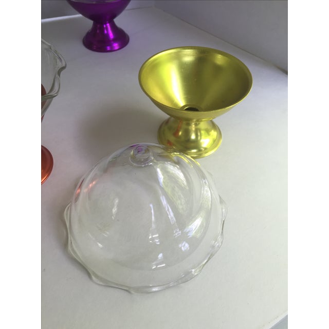 1950s Aluminum & Glass Dessert Bowls Set of 8 Chairish