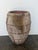 Contemporary Monumental Ribbed Terracotta Planter With Heavily Distressed Patina For Sale - Image 3 of 11