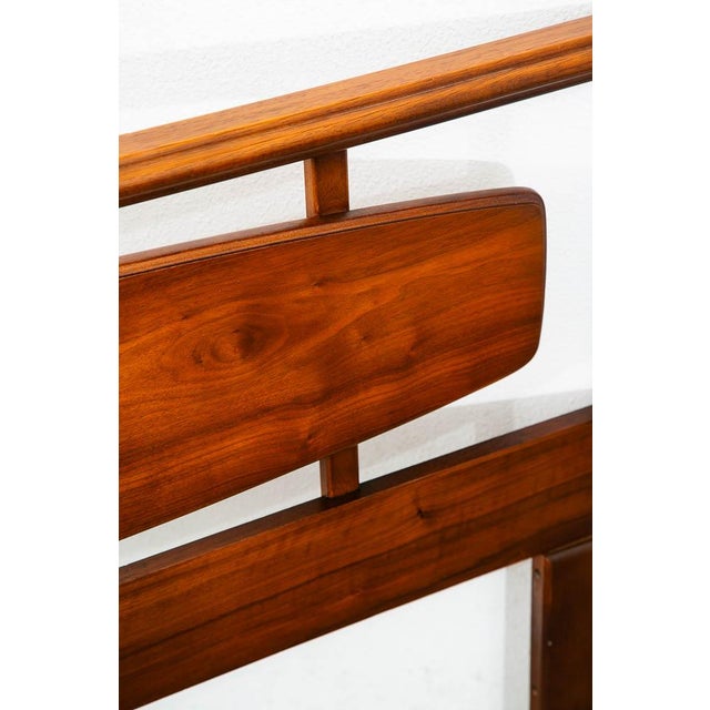 Mid Century Modern Headboard Queen Lane Rhythm Bed Frame Walnut MCM Danish Wood For Sale - Image 11 of 12