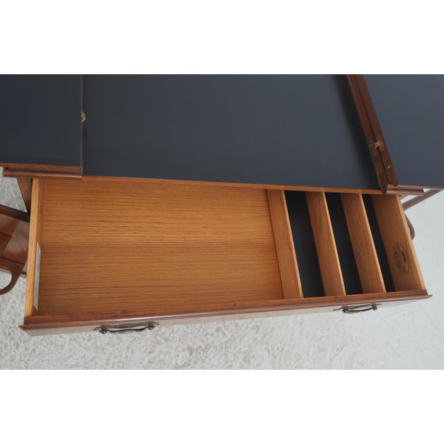 1970s Henkel Harris Cherry Flip Top Server Cabinet For Sale - Image 5 of 18