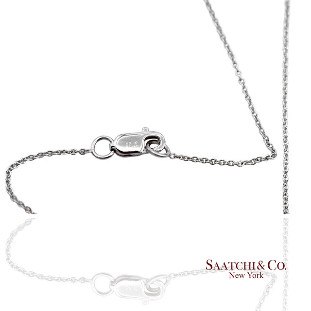 18k(750) White Gold Natural Diamond Cross Pendant Necklace With Chain For Sale In New York - Image 6 of 12