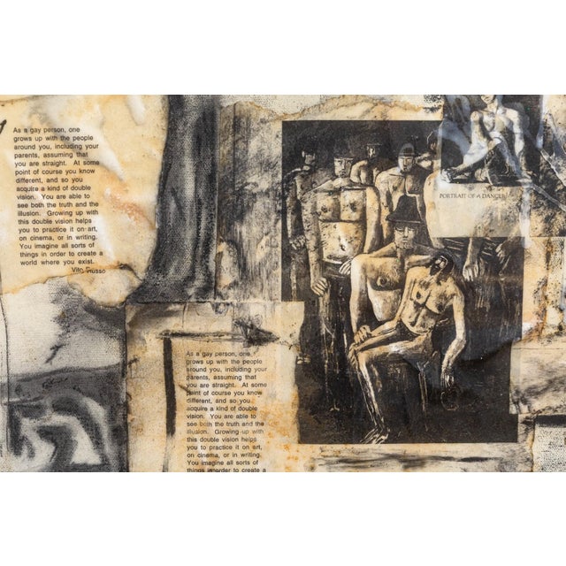 Modern Abstract Figurative Collage Canvas Untitled a World Where I Exist Signed For Sale In Detroit - Image 6 of 6