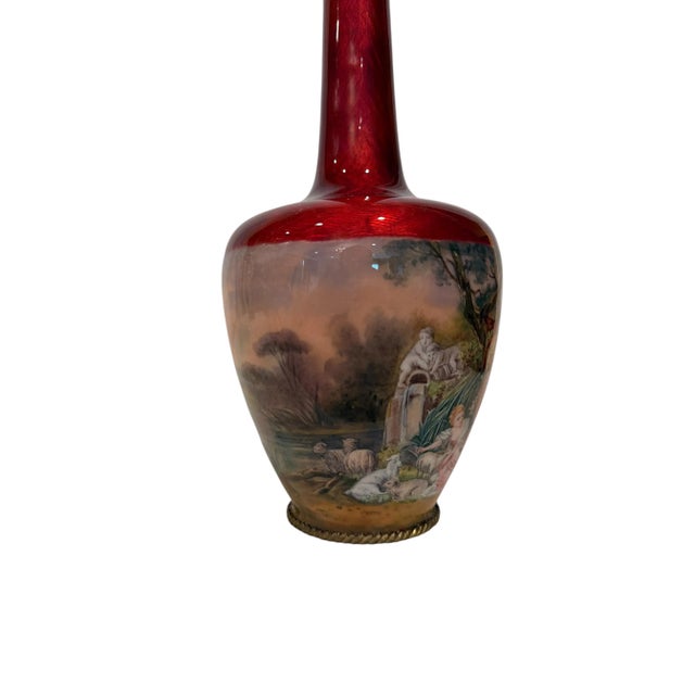 19th Century 19th Century Austrian Enamel Decorative Vase For Sale - Image 5 of 7