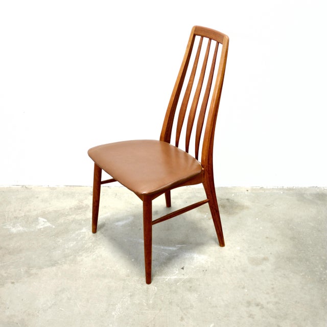 Brown Koefoed Hornslet “Eva” Set of 4 Teak Dining Chairs For Sale - Image 8 of 17