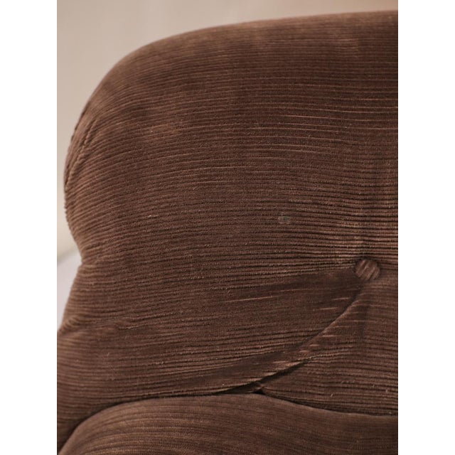 Soriana 2-Seater Sofa in Original Brown Fabric by Afra & Tobia Scarpa for Cassina, Italy, 1970s For Sale - Image 17 of 18